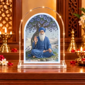 Guru Nanak Ji L Shape Acrylic Showpiece 3 X 3.5 Inch For Home, Office And Car (F176420) Guru Nanak Ji L Shape Acrylic Showpiece 3 X 3.5 Inch For Home, Office And Car (F176420)