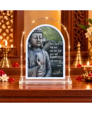 Buddha L Shape Acrylic Showpiece 3 X 3.5 Inch For Home, Office And Car (F176424)