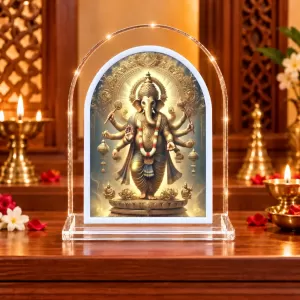 Lord Ganesha L Shape Acrylic Showpiece 3 X 3.5 Inch For Home, Office And Car (F176425) Lord Ganesha L Shape Acrylic Showpiece 3 X 3.5 Inch For Home, Office And Car (F176425)