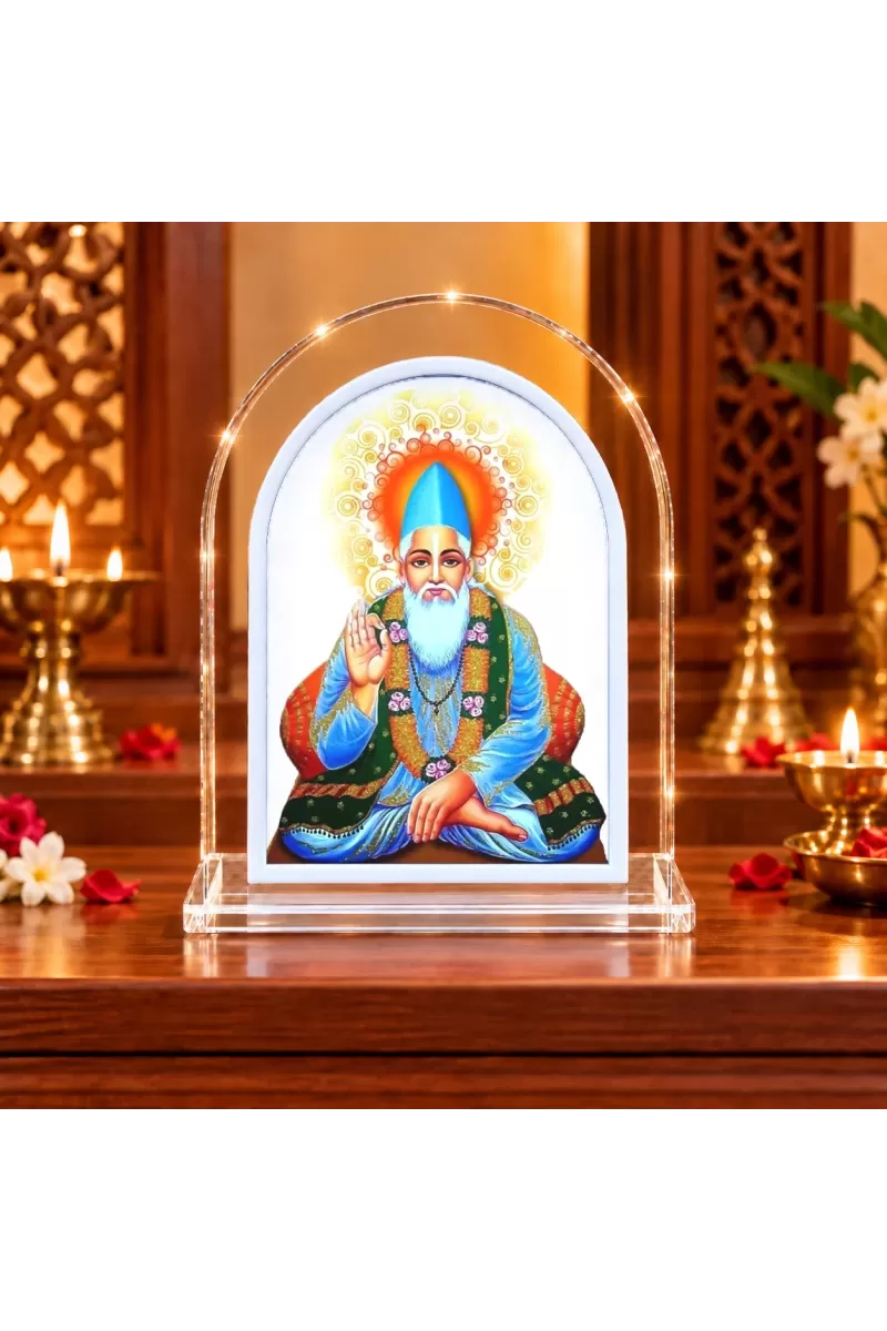Saint Kabir Das L Shape Acrylic Showpiece 3 X 3.5 Inch For Home, Office And Car (F176426)