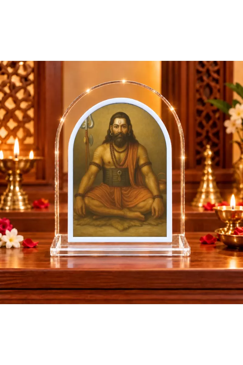 Adi Guru Shankaracharya L Shape Acrylic Showpiece 3 X 3.5 Inch For Home, Office And Car (F176427)
