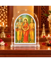 Ram Sita Lakshman L Shape Acrylic Showpiece 3 X 3.5 Inch For Home, Office And Car (F176432)