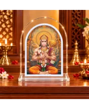 Hanuman L Shape Acrylic Showpiece 3 X 3.5 Inch For Home, Office And Car (F176433)
