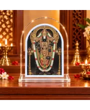 Lord Venkateswara L Shape Acrylic Showpiece 3 X 3.5 Inch For Home, Office And Car (F176434)
