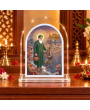 Guru Nanak Ji L Shape Acrylic Showpiece 3 X 3.5 Inch For Home, Office And Car (F176437)