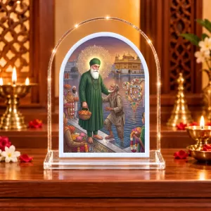 Guru Nanak Ji L Shape Acrylic Showpiece 3 X 3.5 Inch For Home, Office And Car (F176437) Guru Nanak Ji L Shape Acrylic Showpiece 3 X 3.5 Inch For Home, Office And Car (F176437)