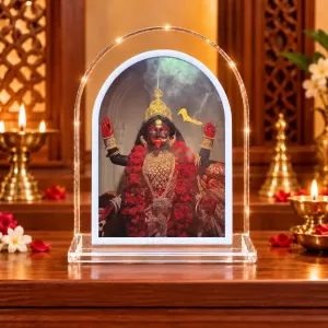 Goddess Kali L Shape Acrylic Showpiece 3 X 3.5 Inch For Home, Office And Car (F176438)