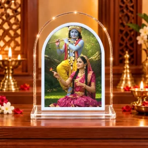 Radha Krishna L Shape Acrylic Showpiece 3 X 3.5 Inch For Home, Office And Car (F176439) Radha Krishna L Shape Acrylic Showpiece 3 X 3.5 Inch For Home, Office And Car (F176439)