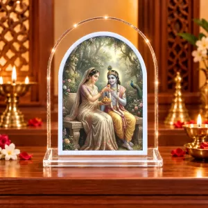 Radha Krishna L Shape Acrylic Showpiece 3 X 3.5 Inch For Home, Office And Car (F176440) Radha Krishna L Shape Acrylic Showpiece 3 X 3.5 Inch For Home, Office And Car (F176440)