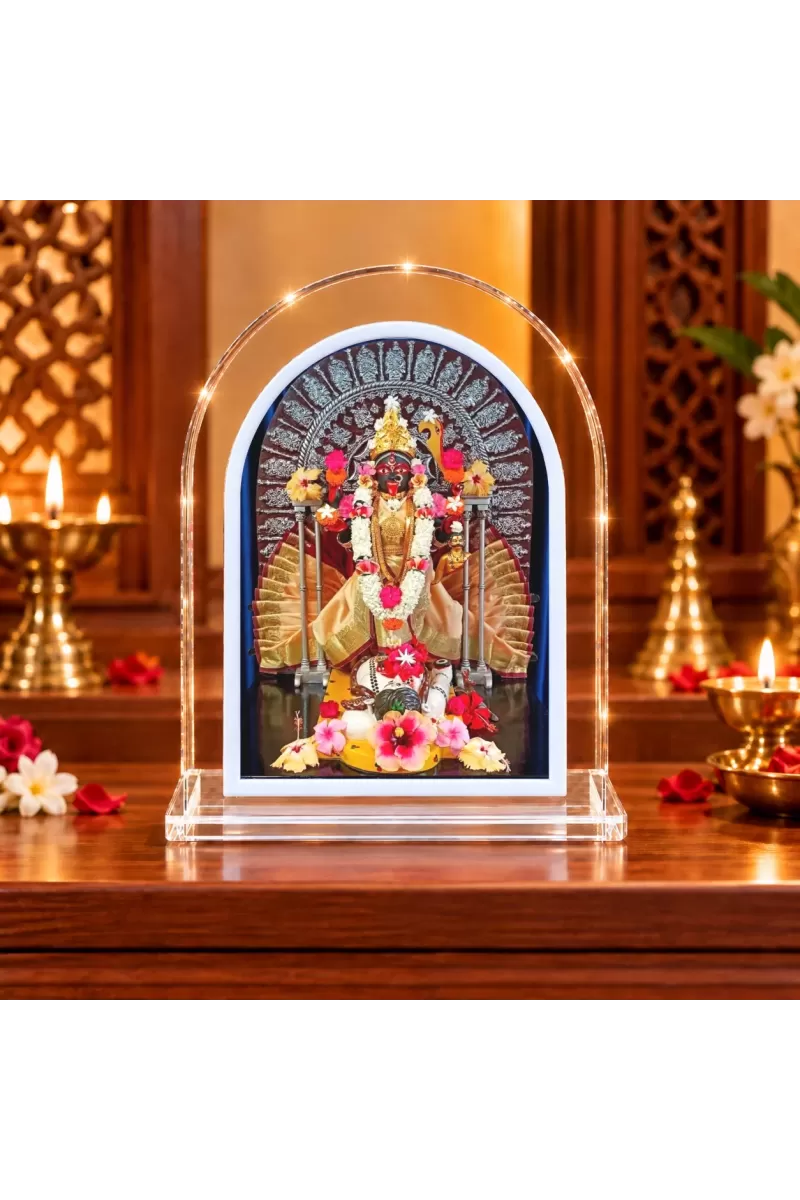 Maa Kaali L Shape Acrylic Showpiece 3 X 3.5 Inch For Home, Office And Car (F176442)