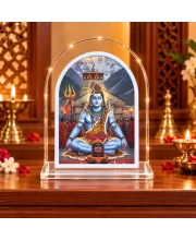 Lord Shiva L Shape Acrylic Showpiece 3 X 3.5 Inch For Home, Office And Car (F176443)