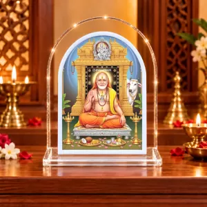 Raghavendra Swami L Shape Acrylic Showpiece 3 X 3.5 Inch For Home, Office And Car (F176446) Raghavendra Swami L Shape Acrylic Showpiece 3 X 3.5 Inch For Home, Office And Car (F176446)