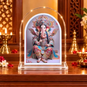 Lord Ganesha L Shape Acrylic Showpiece 3 X 3.5 Inch For Home, Office And Car (F176449) Lord Ganesha L Shape Acrylic Showpiece 3 X 3.5 Inch For Home, Office And Car (F176449)