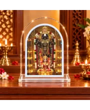 God Venkatswarar L Shape Acrylic Showpiece 3 X 3.5 Inch For Home, Office And Car (F176450)