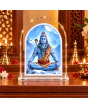 Lord Shiva L Shape Acrylic Showpiece 3 X 3.5 Inch For Home, Office And Car (F176451)