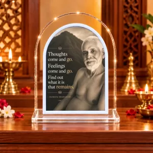 Ramana Maharshi L Shape Acrylic Showpiece 3 X 3.5 Inch For Home, Office And Car (F176453) Ramana Maharshi L Shape Acrylic Showpiece 3 X 3.5 Inch For Home, Office And Car (F176453)