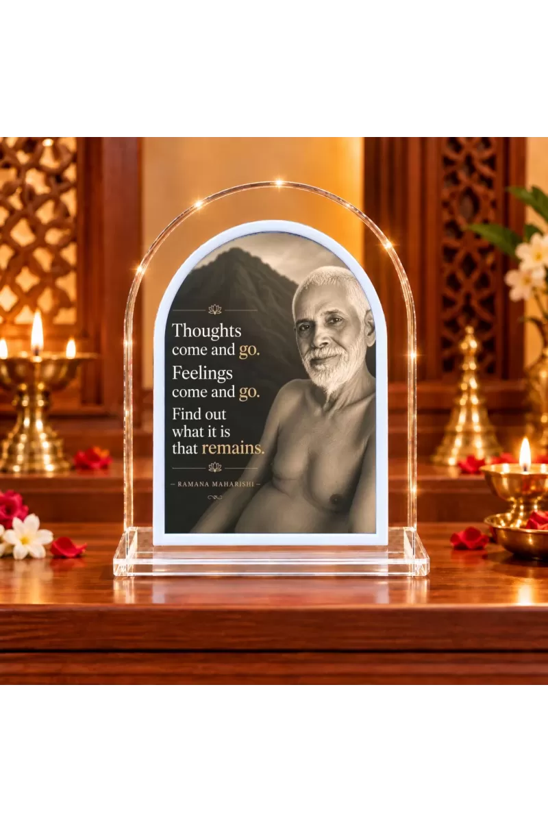 Ramana Maharshi L Shape Acrylic Showpiece 3 X 3.5 Inch For Home, Office And Car (F176453)