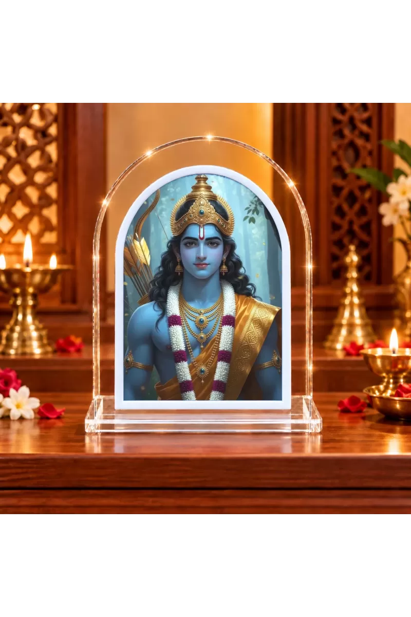 Lord Rama L Shape Acrylic Showpiece 3 X 3.5 Inch For Home, Office And Car (F176454)