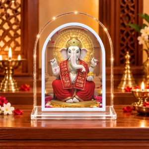 Lord Ganesha L Shape Acrylic Showpiece 3 X 3.5 Inch For Home, Office And Car (F176457) Lord Ganesha L Shape Acrylic Showpiece 3 X 3.5 Inch For Home, Office And Car (F176457)