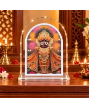 Lord Jagannath L Shape Acrylic Showpiece 3 X 3.5 Inch For Home, Office And Car (F176459)