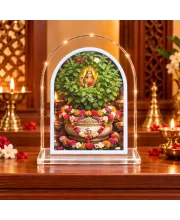 Tulsi L Shape Acrylic Showpiece 3 X 3.5 Inch For Home, Office And Car (F176460)