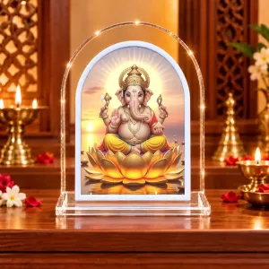Lord Ganesha L Shape Acrylic Showpiece 3 X 3.5 Inch For Home, Office And Car (F176463) Lord Ganesha L Shape Acrylic Showpiece 3 X 3.5 Inch For Home, Office And Car (F176463)