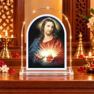 Jesus Christ L Shape Acrylic Showpiece 3 X 3.5 Inch For Home, Office And Car (F176464) Jesus Christ L Shape Acrylic Showpiece 3 X 3.5 Inch For Home, Office And Car (F176464)
