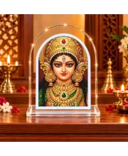 Durga Maa L Shape Acrylic Showpiece 3 X 3.5 Inch For Home, Office And Car (F176465)