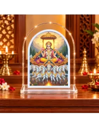 Lord Surya L Shape Acrylic Showpiece 3 X 3.5 Inch For Home, Office And Car (F176467)