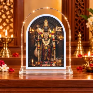 God Venkatswarar L Shape Acrylic Showpiece 3 X 3.5 Inch For Home, Office And Car (F176468)