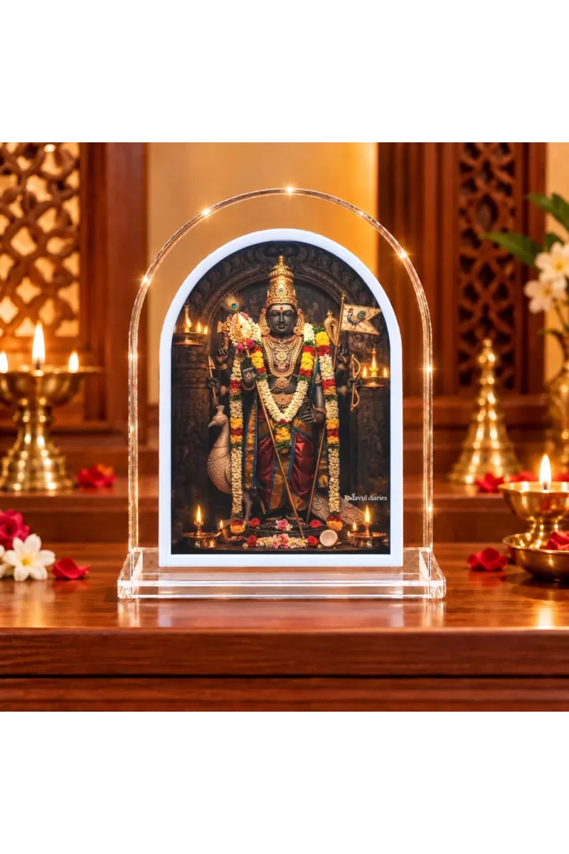 God Venkatswarar L Shape Acrylic Showpiece 3 X 3.5 Inch For Home, Office And Car (F176468)