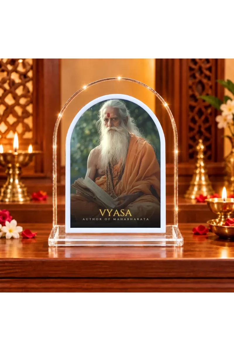 Ved Vyasa L Shape Acrylic Showpiece 3 X 3.5 Inch For Home, Office And Car (F176470)