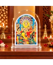 Lakshmi L Shape Acrylic Showpiece 3 X 3.5 Inch For Home, Office And Car (F176471)