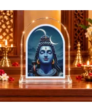Lord Shiva L Shape Acrylic Showpiece 3 X 3.5 Inch For Home, Office And Car (F176473)