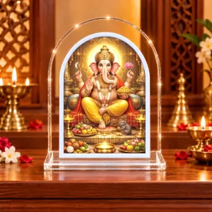 Lord Ganesha L Shape Acrylic Showpiece 3 X 3.5 Inch For Home, Office And Car (F176474) Lord Ganesha L Shape Acrylic Showpiece 3 X 3.5 Inch For Home, Office And Car (F176474)