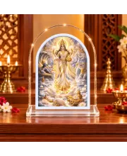 Maa Ganga L Shape Acrylic Showpiece 3 X 3.5 Inch For Home, Office And Car (F176475)
