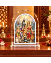Lord Shiv And Durga L Shape Acrylic Showpiece 3 X 3.5 Inch For Home, Office And Car (F176478)
