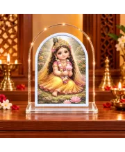 Baby Radha L Shape Acrylic Showpiece 3 X 3.5 Inch For Home, Office And Car (F176481)
