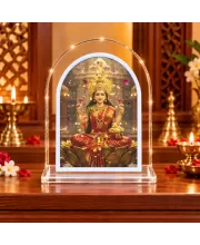 Goddess Lakshmi L Shape Acrylic Showpiece 3 X 3.5 Inch For Home, Office And Car (F176482)