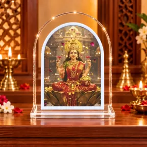Goddess Lakshmi L Shape Acrylic Showpiece 3 X 3.5 Inch For Home, Office And Car (F176482)