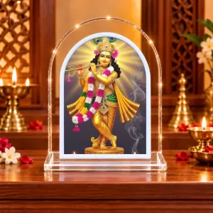 Lord Krishna L Shape Acrylic Showpiece 3 X 3.5 Inch For Home, Office And Car (F176484) Lord Krishna L Shape Acrylic Showpiece 3 X 3.5 Inch For Home, Office And Car (F176484)