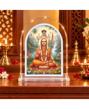 Adi Guru Shankaracharya L Shape Acrylic Showpiece 3 X 3.5 Inch For Home, Office And Car (F176486)