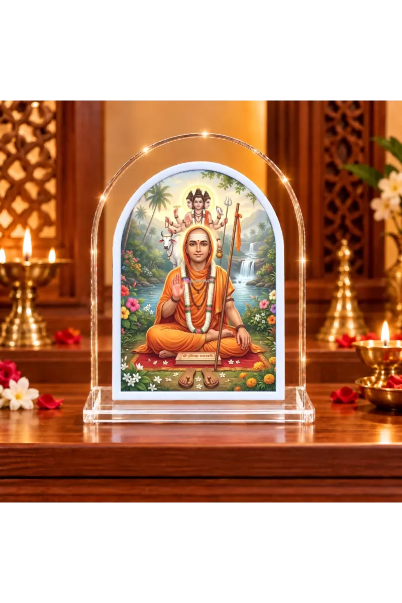 Adi Guru Shankaracharya L Shape Acrylic Showpiece 3 X 3.5 Inch For Home, Office And Car (F176486)