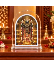 God Venkatswar  L Shape Acrylic Showpiece 3 X 3.5 Inch For Home, Office And Car (F176489)