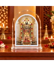 God Venkatswarar L Shape Acrylic Showpiece 3 X 3.5 Inch For Home, Office And Car (F176490)