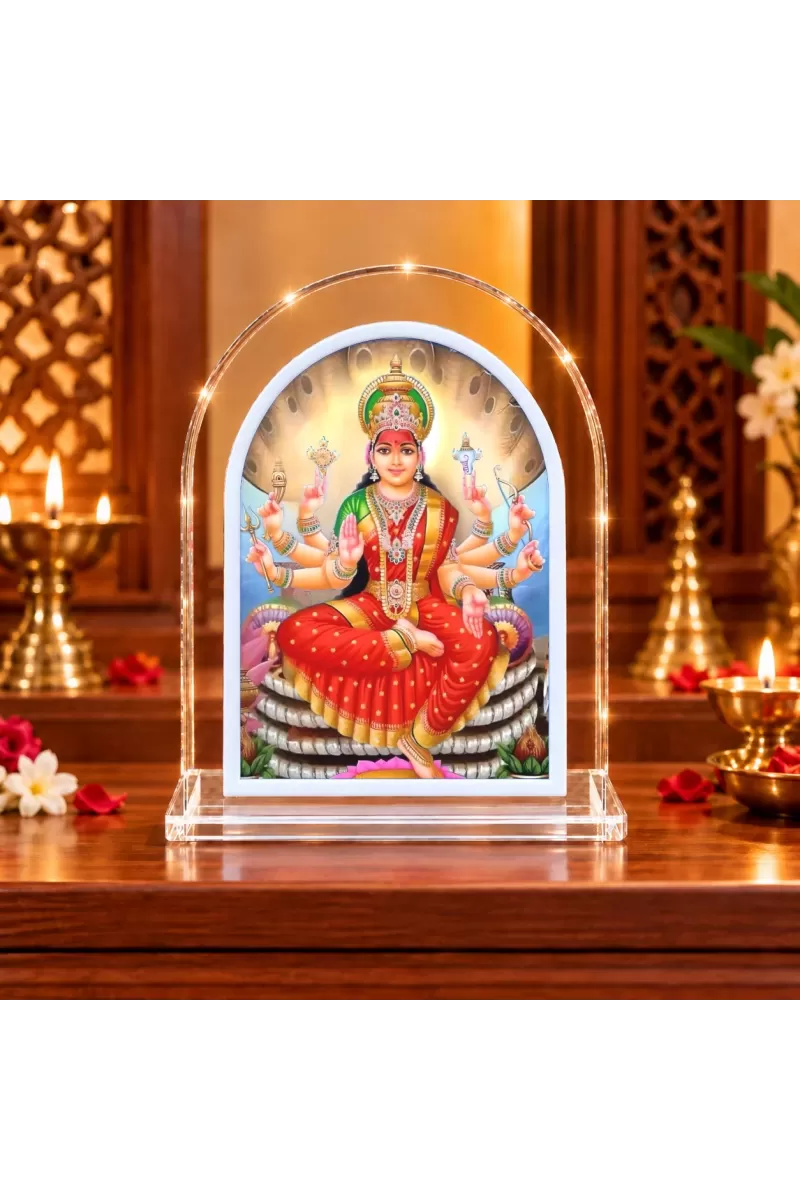 Maa Manasa L Shape Acrylic Showpiece 3 X 3.5 Inch For Home, Office And Car (F176491)