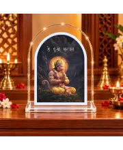Hanuman L Shape Acrylic Showpiece 3 X 3.5 Inch For Home, Office And Car (F176493)