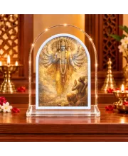 Shree Krishna L Shape Acrylic Showpiece 3 X 3.5 Inch For Home, Office And Car (F176495)