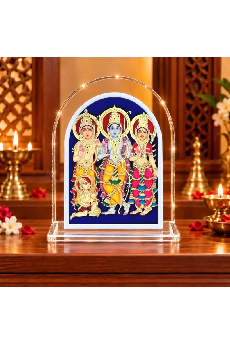 Ram L Shape Acrylic Showpiece 3 X 3.5 Inch For Home, Office And Car (F176497)