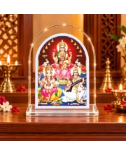 Lord Ganesh L Shape Acrylic Showpiece 3 X 3.5 Inch For Home, Office And Car (F176498)